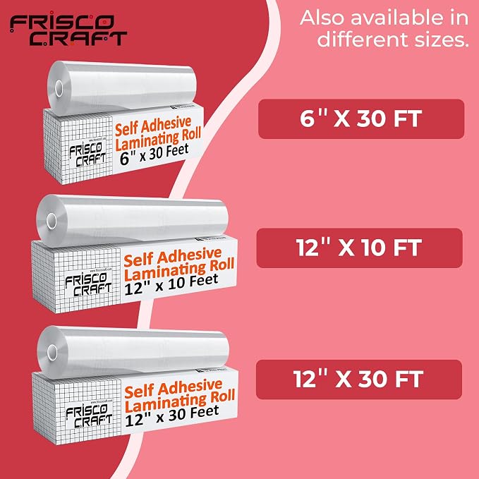 Frisco Craft Transparent Glossy Self Adhesive Laminating Roll 12" x 30 ft | - Image 7