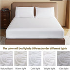 100% Egyptian Cotton Fitted Sheet Twin Size White, 600 Thread Count, 8-16" Deep - Image 8