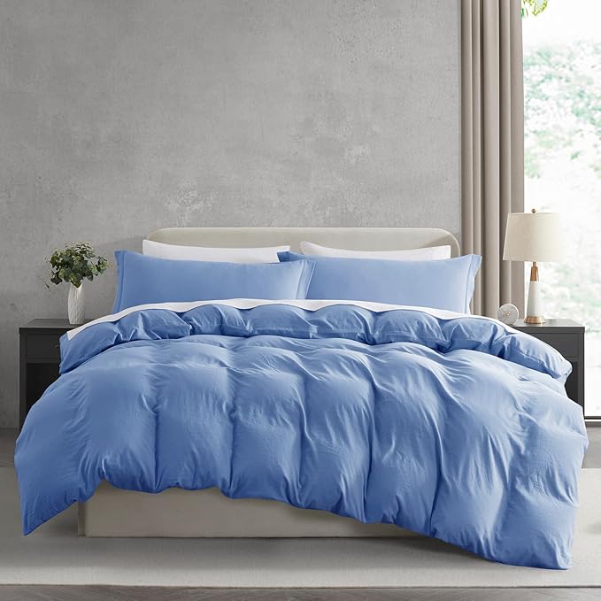 Nestl Calm Blue Duvet Cover Full Size by Nestl