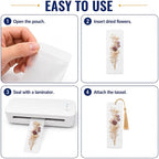 DSYIL 101 DIY Bookmark Making Kit, 50 Clear Laminating Bookmarks Pouches - Image 3