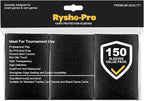 150 Pcs Matte Black Card Sleeves 2.6''x3.6'' Compatible by RyshePro