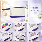 Silkfly 15 Pcs Cotton Canvas Makeup Bags Cosmetic Zipper Bags 10.2 x 5.5 x 2'' - Image 4