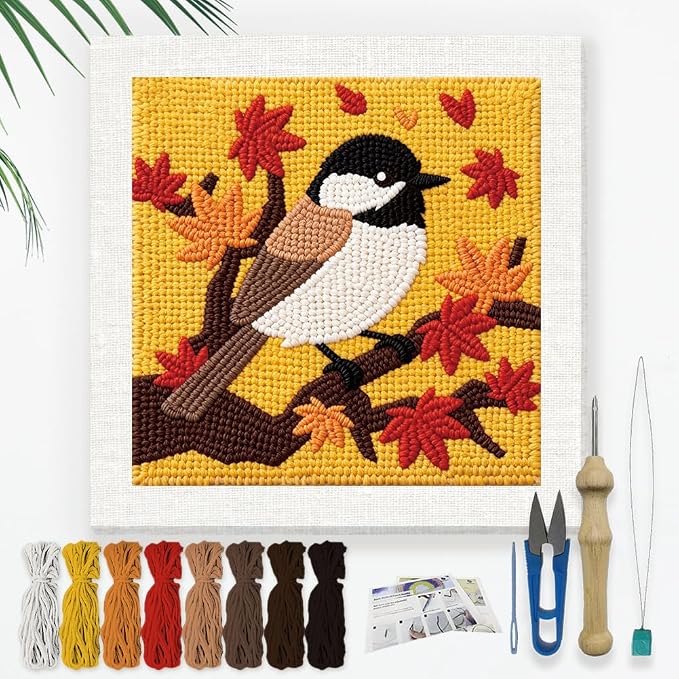 DOODLREAM Chickadee in Autumn Needle Kit by Doodlream