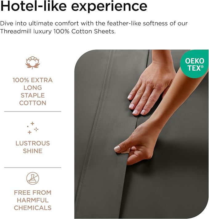 Threadmill Luxury 800 Thread Count 100% Cotton Sheets - Image 3