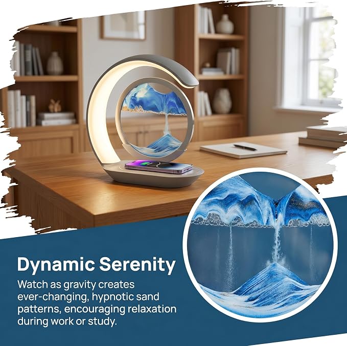 3-in-1 Moving Sand Art Desk Lamp - Image 2