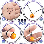 300Pcs Stainless Steel Ball Chain Set, 2.4mm Bead Chains 10 Colors 3.9 Inch - Image 3