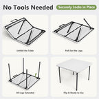 Folding Table 2 Pack, 36 Inch Square Foldable Card Tables, No Assembly Portable - Image 7