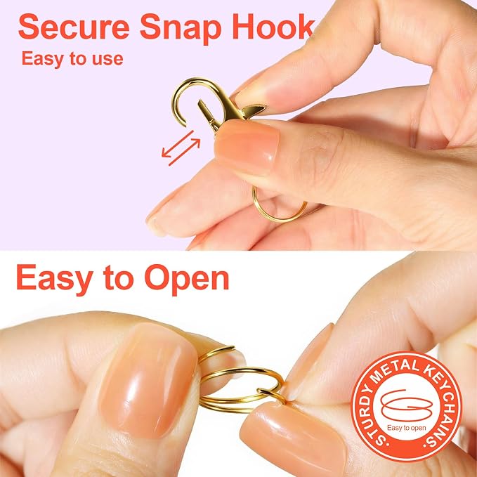 LEOBRO 240PCS Lobster Claw Clasps and Key Rings, Metal Key Chains, Jewelry - Image 7
