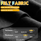 Black 36" X 36" Felt Fabric Sheet - Image 2