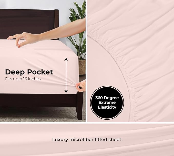 Royale Linens Fitted Sheet King - Image 3