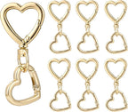 12 Pcs Heart Swivel Spring Clasps，Metal Spring Key Chain Hook Clasps，Clip by Unknown