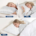 HIMOON Shredded Memory Foam Pillows, Medium Firm Queen Size Pillows 2 Pack - Image 6