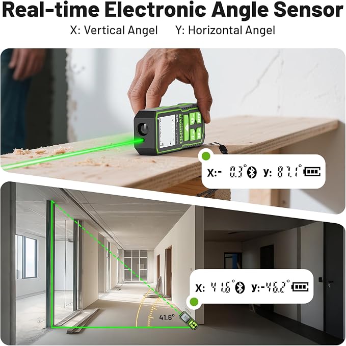 Huepar S60-G-BT Professional Bluetooth Laser Measuring Tool, 200ft | APP Control - Image 8