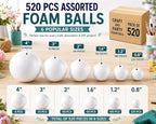 Evershine 520 Pack Craft Foam Ball Assorted - Image 3