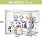 Clear Acrylic Display Case, 2 Pack 3 Tier Adjustable Display Box Stand - Image 2