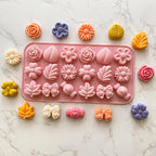 Flower Candy Molds Silicone 2PCS Daisy Flower Chocolate Molds Tulip Flower Mold - Image 5