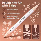 ARTISTRO 36 Skin Tones Dual-Tip Acrylic Paint Markers – Paint Pens Set - Image 3