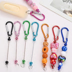22 PCS Beadable Keychains Bars Bulk 11 Colors DIY Beaded Keychain Making Kit - Image 3