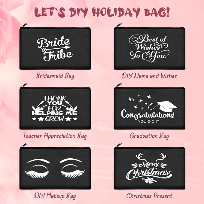 Legigo Blank Canvas Bag Zipper Pouch Makeup Bags Bulk - Image 5