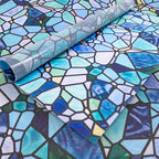 funlife Original Hand-Drawn Privacy Stained Glass Window Film, Reusable Single by funlife