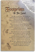 Zapeeitt Footprints On The Beach Poems Inspirational Quotes Poster Art Print by Unknown