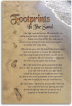Zapeeitt Footprints On The Beach Poems Inspirational Quotes Poster Art Print by Unknown