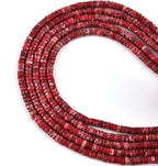 190pcs 4x2mm Red Natural Sea Sediment Imperial Jasper Heishi Disc Rondelle - Image 3