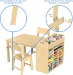 GDLF Kids Art Table and Chairs Set, Craft Desk - Image 7