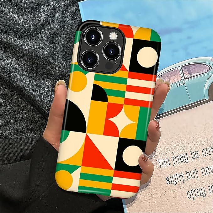 ZHEGAILIAN Case for iPhone 16 Pro Max, Geometric Colors Durable Shockproof - Image 5