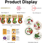 BBLYBD Christmas Embroidery Kit, 4 Set Embroidery Starter Kit, Cross Stitch Kits - Image 2