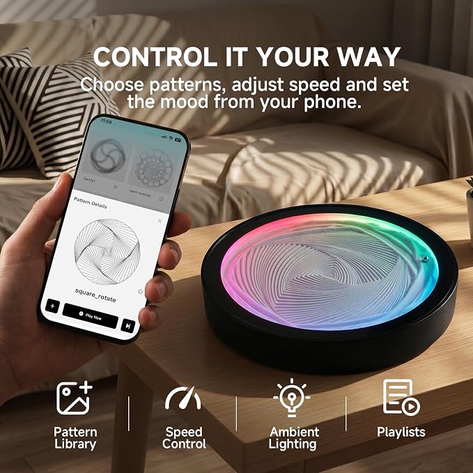 Kinetic Sand Art Device – App-Controlled Automatic Moving Mini Zen Garden Gift - Image 4