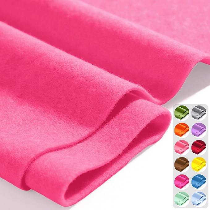 Pink Carnation 36" X 36" Felt Fabric Sheet by Luceinvita