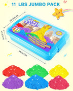 AtMini Play Sand for Kids, 11lbs of 6 Colored Sands, Magic Sand Bulk, Play Sand - Image 6