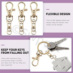 Swpeet Assorted 150Pcs Golden Keychain Making Kit, Swivel Trigger Hook - Image 5