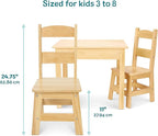 Melissa & Doug Solid Wood Kids Table and Chairs - Image 4