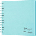 DIY Scrapbook Album 8x8 Inch, Hardcover Kraft Paper Scrap Book Photo Album by Sprsthai