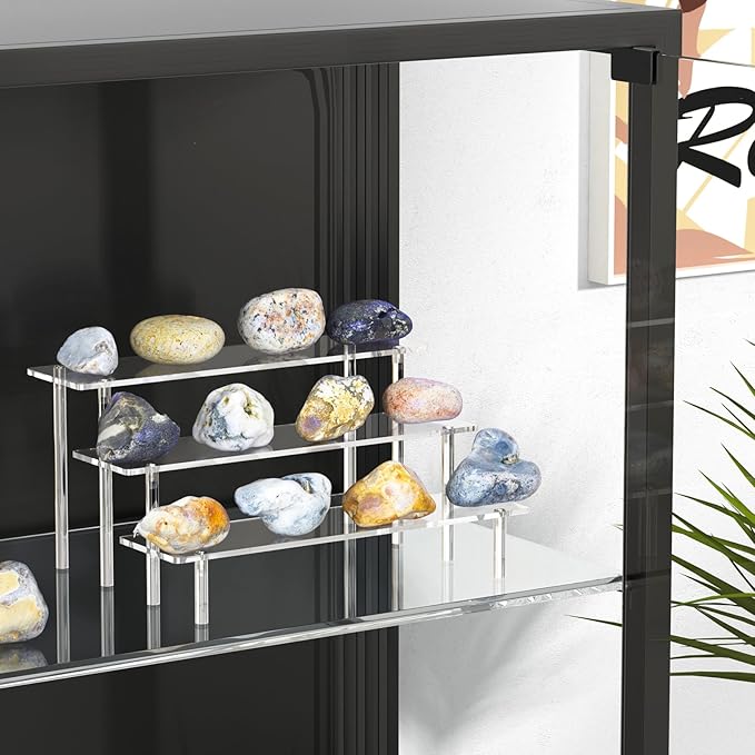 3 Tier Acrylic Display Risers, Large Perfume Organizer Stand | Clear Cupcake - Image 4