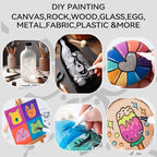 TRANSON 4 Black and 4 White Paint Markers Brush and Fine Dual-tip Acrylic Paint - Image 2