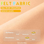 Peach 18" X 36" Felt Fabric Sheet - Image 2