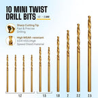 Micro Drill Bits Set with Pin Vise Hand Drill Manual, Jewelry Drill Kit - Image 5