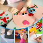 45 Pcs Assorted Felt Sheets Felt Fabric 4"x4" Stiff Felts Craft Squares - Image 5