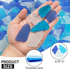 Keedolla Sea Glass for Crafts - 10 OZ Flat Frosted Seaglass Pieces Crushed for - Image 2