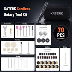 Katerk 3.7V Mini Cordless Rotary Tool Kit, 5-Speed Mini Craft Tool | 70 Pcs - Image 7