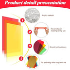 Macarrie 12 Pcs Colored Acrylic Sheets 1/8 Inch Thick Translucent Colored - Image 3
