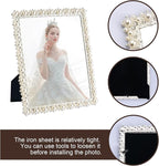 DIKAR 8x10 Wedding Picture Frame, Pearls Diamond Picture Frame - Image 3