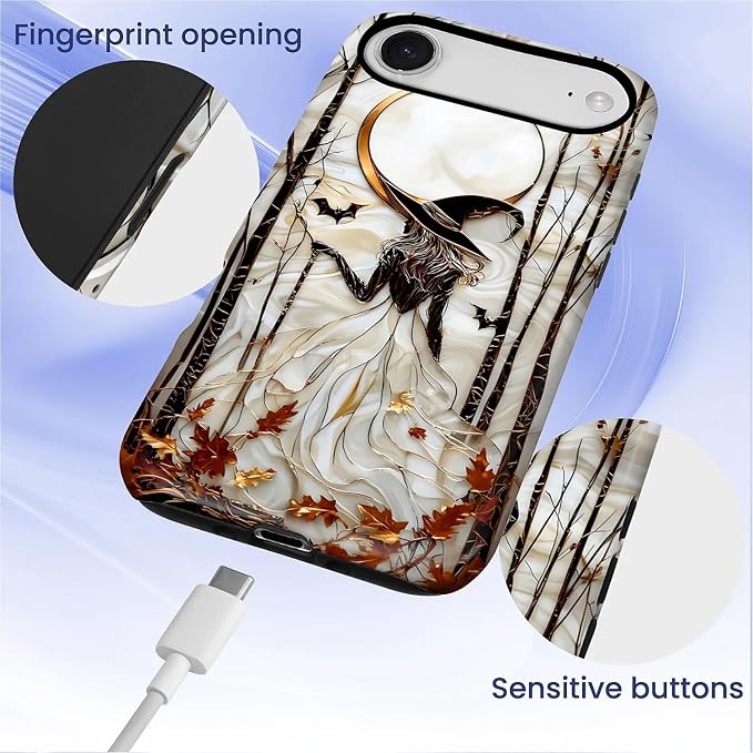 Case for iPhone 17 Air, Scratch Resistant Hybrid Double Layer Hard Shell，Gothic - Image 4