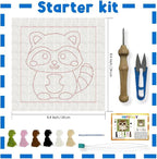 INFUNLY Cute Raccoon Punch Needle Kit - Image 4