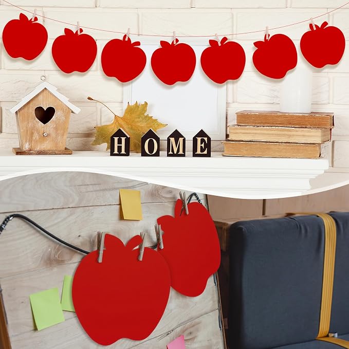 Ireer 48 Pcs Foam Apple Cut Outs Red Apples Shapes Cutouts Bulletin Board - Image 6