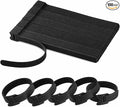 100pcs Cable Ties Reusable All-Black Wire Ties Cable Management Cord Ties by NAYZWOK