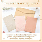 Geiserailie 4 Pcs Embossing Folders 2d/3D Embossing Machine Template Paper Card - Image 4